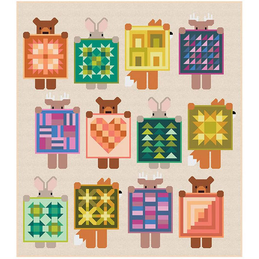 Bella Solids 2025 Kit – Show & Tell Quilt by Elizabeth Hartman (75” x 85”)