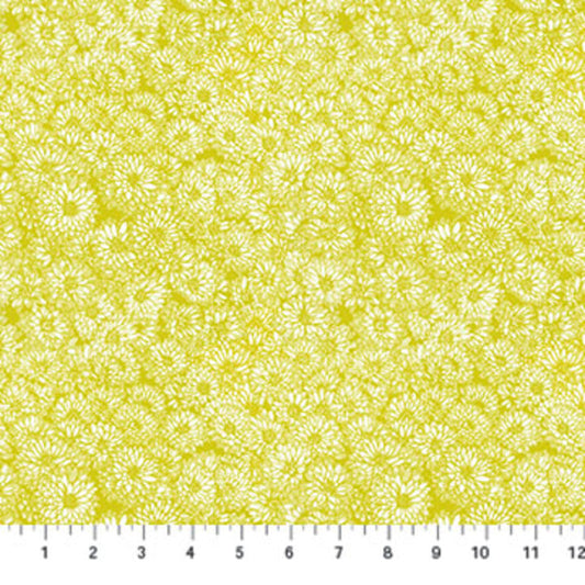 Indelible - Mums in Golden - by Anna Maria Textiles