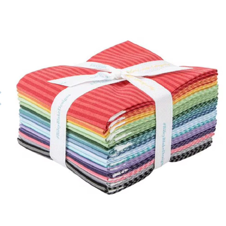 Stripes Fabric - 1/8" Tonal Stripe Bundles by Riley Blake Designs