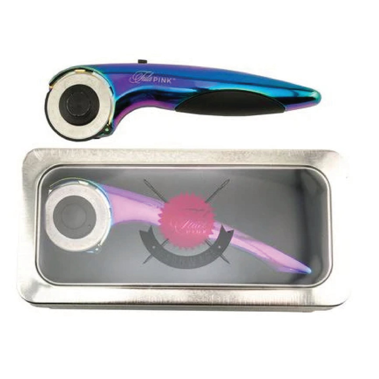 Tula Pink 45mm Rotary Cutter – Iridescent Ergonomic Cutting Tool – by Tula Pink
