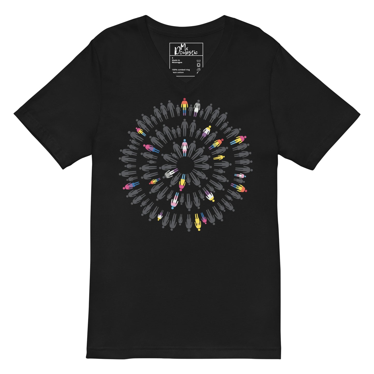 Family Circles - LGBTQ+ Statistics Unisex Short Sleeve V-Neck T-Shirt