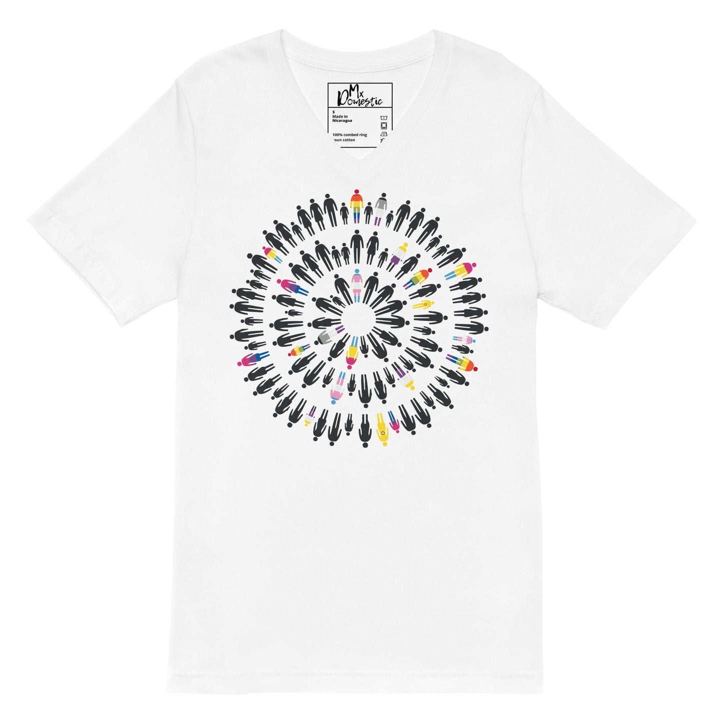 Family Circles - LGBTQ+ Statistics Unisex Short Sleeve V-Neck T-Shirt