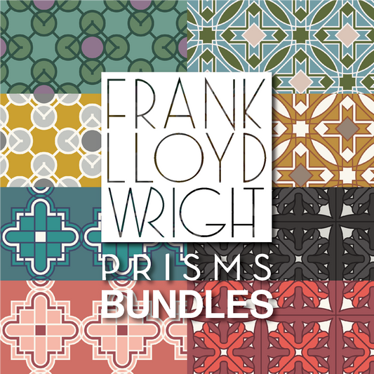 Frank Lloyd Wright Prisms Bundles (Barkcloth) – with Cloud9 Fabrics