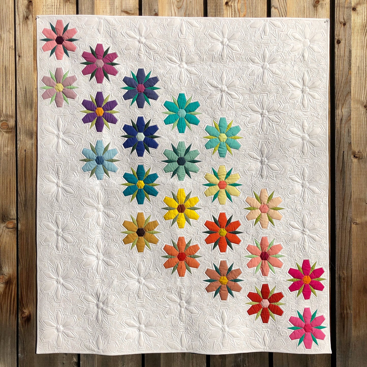 Flowermania – Englischer Paper Piecing-Quilt (nur Papiere)