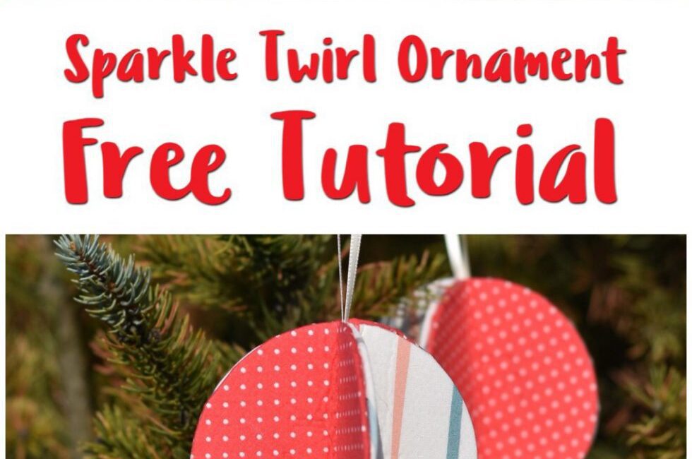 A poster written sparkle twirl ornament free tutorial