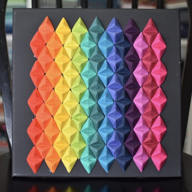 Origami Fabric Pyramid Wall Art