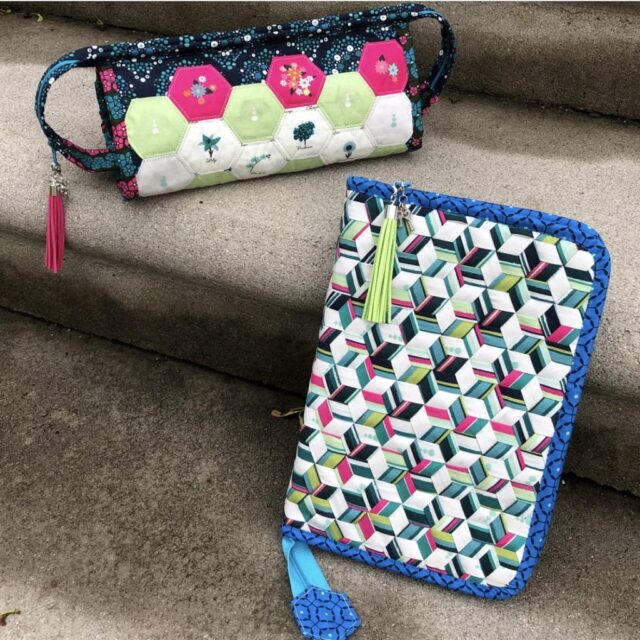 fabric pouch and book cover