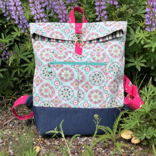 paisley pattern backpack