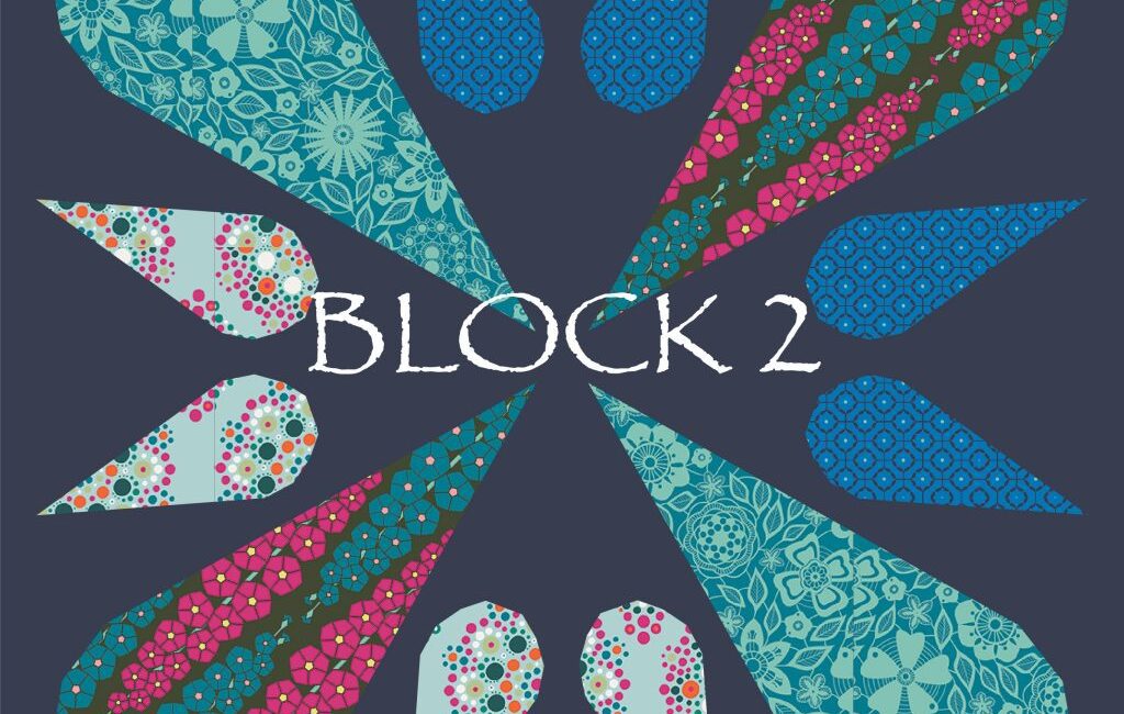 block 2 multiple pattern in blues and pinks