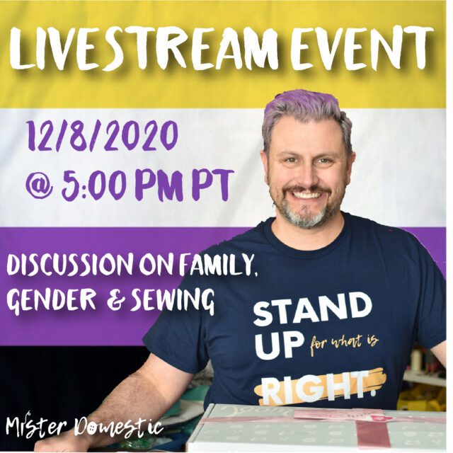 Livestream event about the discussion on family, gender, and sewing